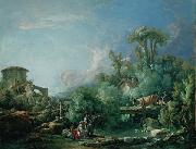 Francois Boucher Le Pecheur galant oil painting